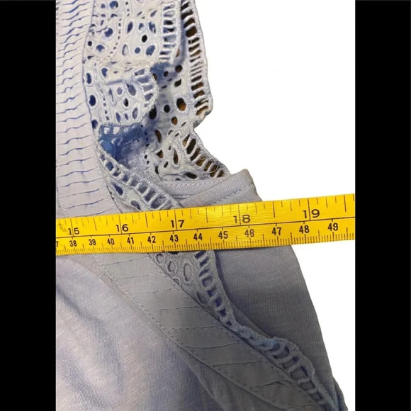 NWT Loft Ann Taylor Eyelet Flutter Cap Sleeve Top - Picture 7 of 8